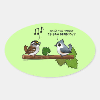 Who the Tweet? Oval Sticker