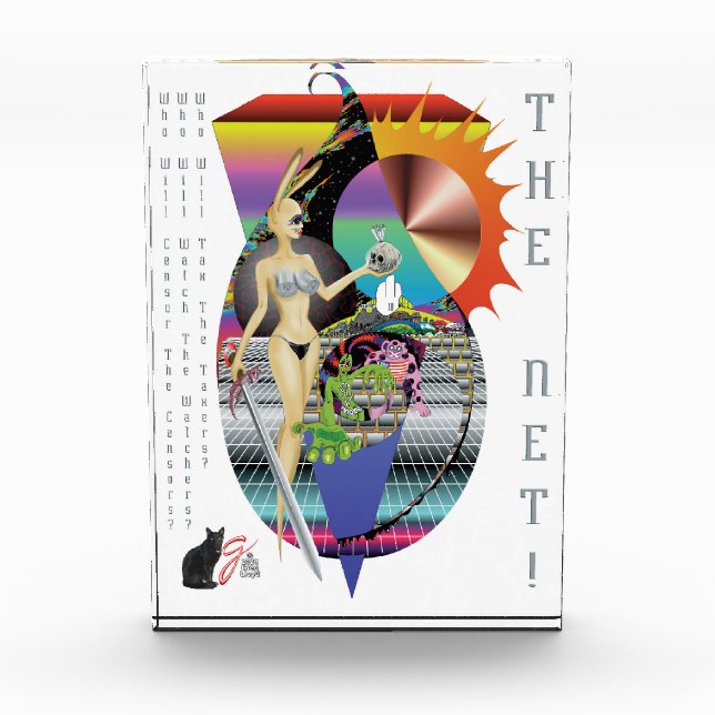 Who?TheNet! Colour Illustration Acrylic Block (Front)