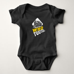 Who Tooted Model Railroad Baby Bodysuit