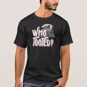 Who Tooted Steam Vintage Train Watching Dad Joke T-Shirt
