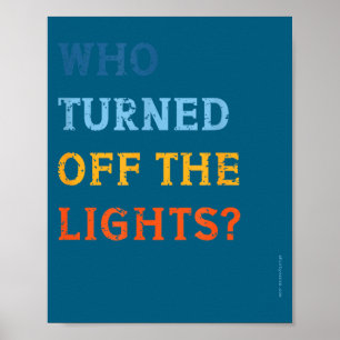 Who Turned Off Lights Solar Eclipse Poster