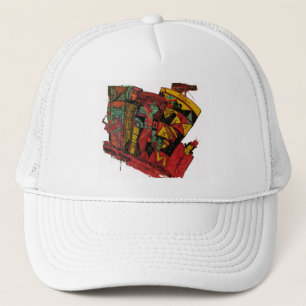WHO WHAT WIN ink Trucker Hat
