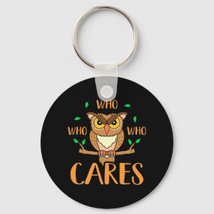 Who Who Who Care Owls Key Ring