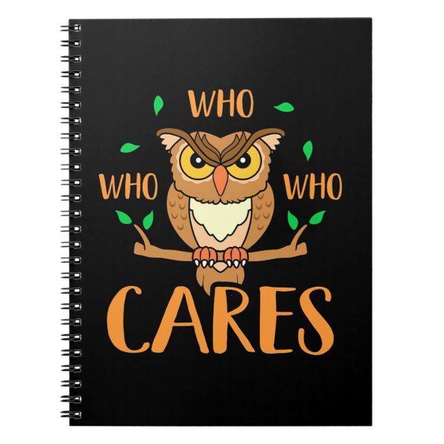 Who Who Who Care Owls Notebook (Front)