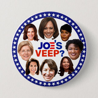 Who will be Joe's Veep? 7.5 Cm Round Badge