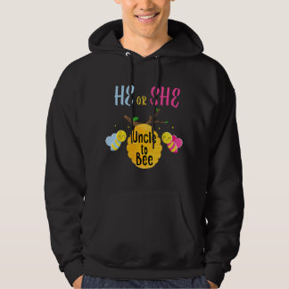 Who will it Bee He or She Uncle to Bee Gender Reve Hoodie