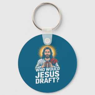 Who Would Jesus Draft Funny Fantasy Football Jesus Key Ring