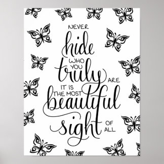 Who You Are Beautiful, Butterflies Poster