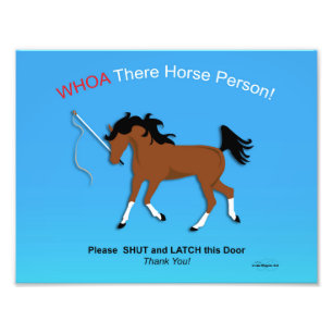 WHOA Horse Barn Sign