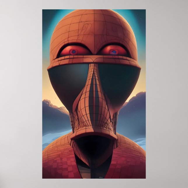 Whoa Ken Gauge Psychedelic Sci-Fi Poster (Front)