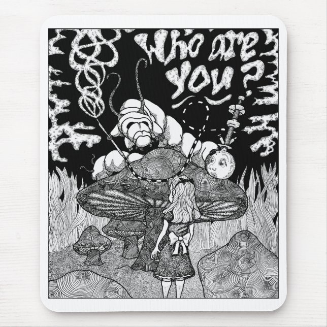 whoareyoubw mouse mat (Front)