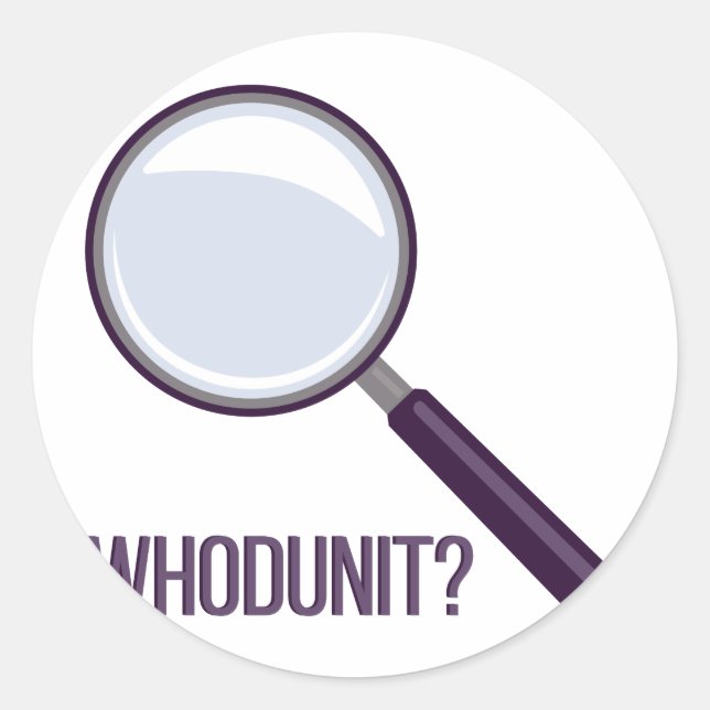 Whodunit Classic Round Sticker (Front)