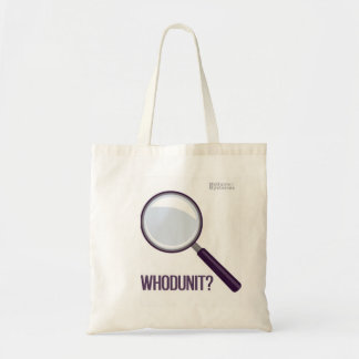 "Whodunit?" grocery tote bag