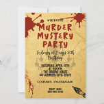 whodunit murder mystery bloody party 40th 50th 60  invitation<br><div class="desc">Designed by The arty apples</div>