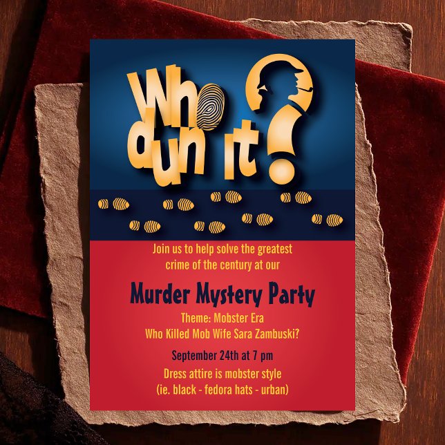 Whodunit? Murder Mystery Party Invitation (Whodunit? Murder Mystery Party Invitation
)