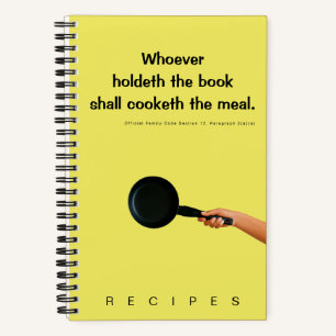 Whoever Holdeth the Book recipe book