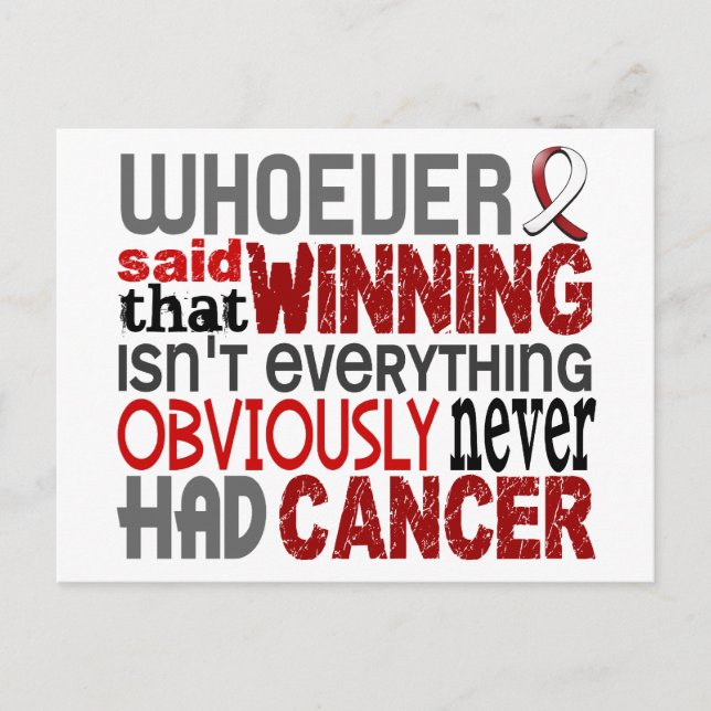 Whoever Said Head And Neck Cancer Postcard (Front)