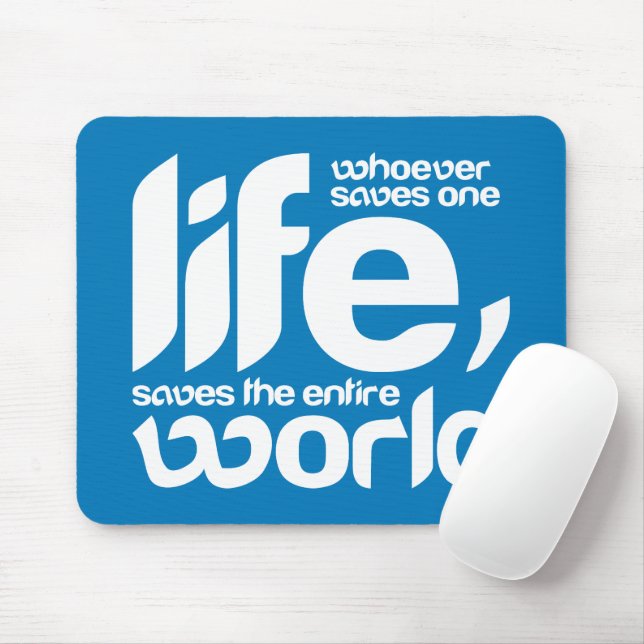 Whoever saves one life mouse mat (With Mouse)