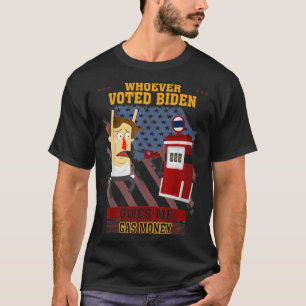 Whoever Voted Biden Owes Me Funny Tet T-Shirt