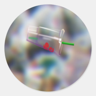 Whole 60 A Plastic Cup Classic Round Sticker