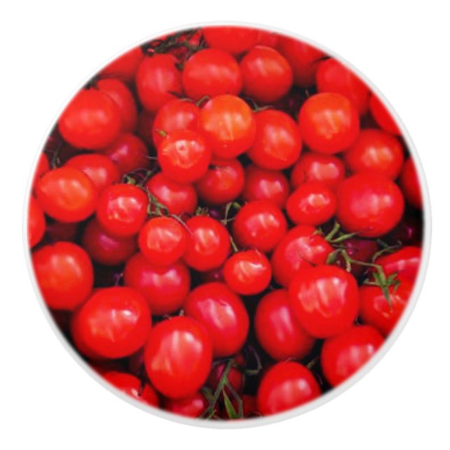 WHOLE CHERRY TOMATOES CERAMIC KNOB (Front)
