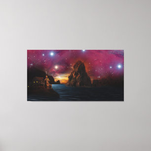 Whole Cosmos Fantasy Landscape Canvas Print