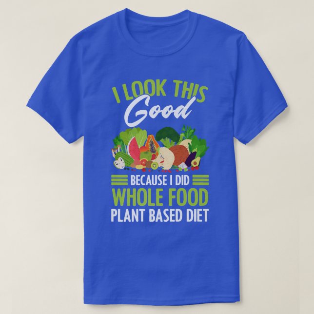 Whole Food Plant-Based Vegan Vegetarian WFPBD Prem T-Shirt (Design Front)