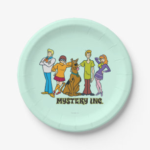 Whole Gang 12 Mystery Inc Paper Plate