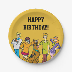 Whole Gang 14 Mystery Inc Paper Plate