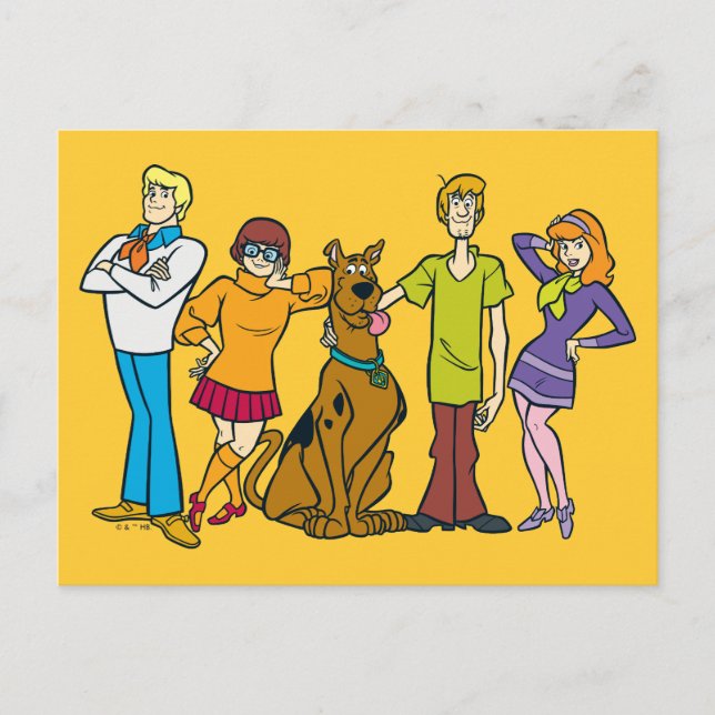 Whole Gang 14 Mystery Inc Postcard (Front)