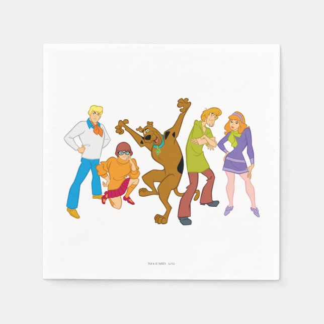 Whole Gang 16 Mystery Inc Napkin (Front)