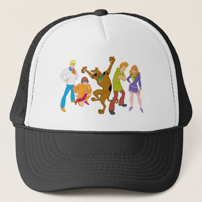 Whole Gang 16 Mystery Inc Trucker Hat (Front)