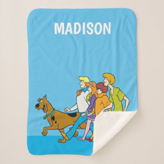 Whole Gang 18 Mystery Inc Sherpa Blanket (Front)