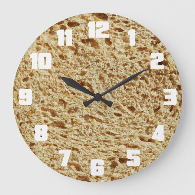 Whole Grain Bread Large Clock (Front)