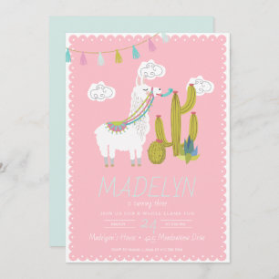 Whole Llama Fun Alpace Birthday Invitation