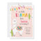Whole llama fun birthday invitation Alpace Cactus