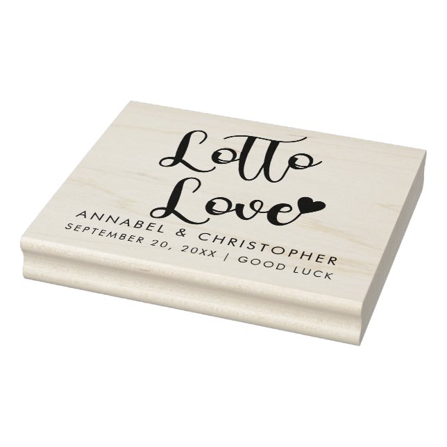 whole lotto love Lottery Ticket Wedding favour Rubber Stamp (Stamp)