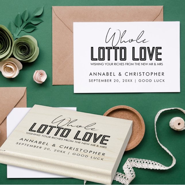 whole lotto love Lottery Ticket Wedding favour Rubber Stamp (Creator Uploaded)