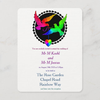 Whole of the Rainbow Gay Wedding Invitation