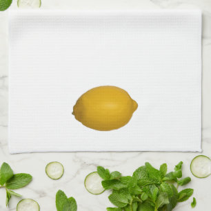 Whole Ripe Lemon Painting Kitchen Towels