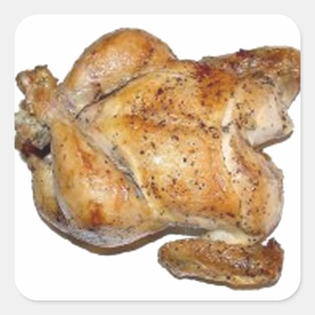 Whole Roast Chicken Square Sticker (Front)