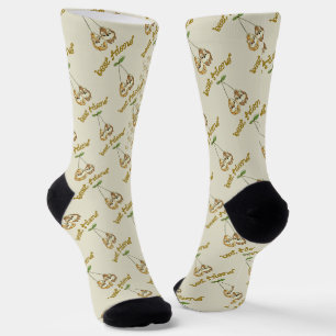Whole stamping socks with squirrels