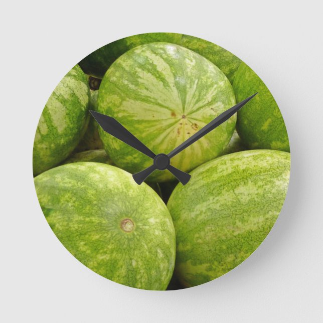 Whole Watermelons Round Clock (Front)