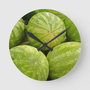 Whole Watermelons Round Clock