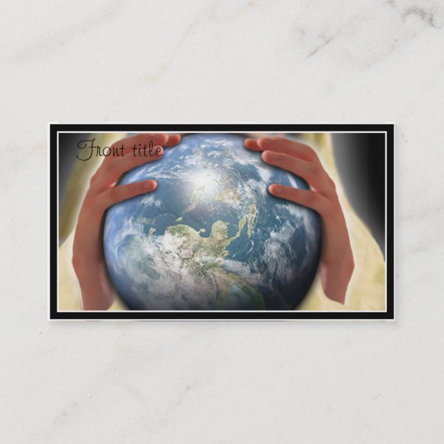 Whole World in His Hands Business Card (Front)
