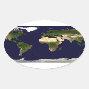 Whole World - Planet Earth Oval Sticker