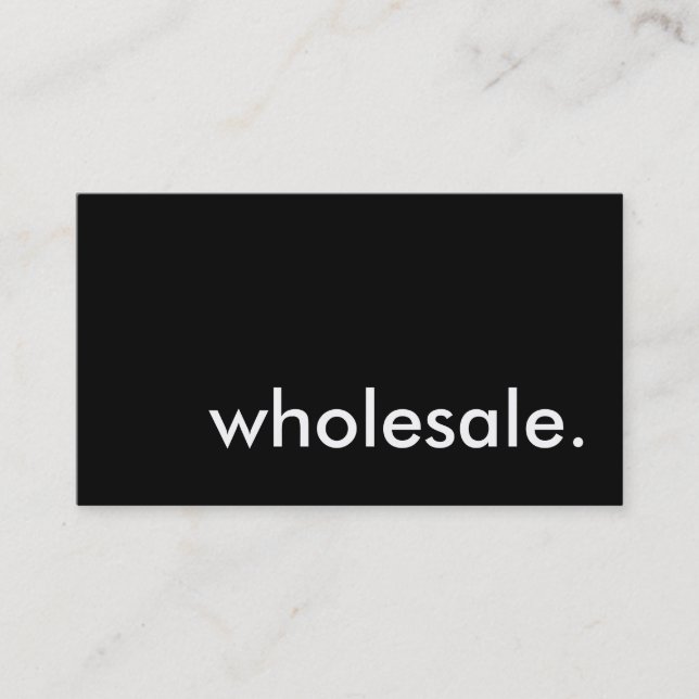 wholesale. business card (Front)