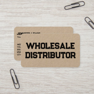 Wholesale Distributor Kraft Business Card