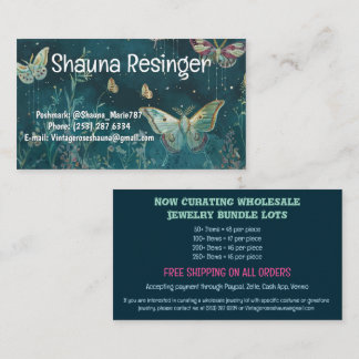 Wholesale Jewelry Sales Butterfly  Business Card
