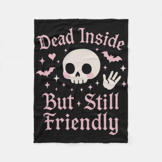 Wholesome Goth Energy Softcore Mental Health Cute  Fleece Blanket